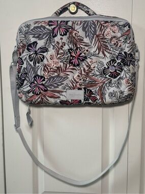 Vera Bradley Floral Quilted Laptop Travel Bag Messenger Tote Y2K Style